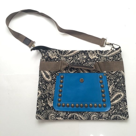 Focus Baby Vegan Leather & Canvas Hobo bag NWOT - Picture 1 of 16